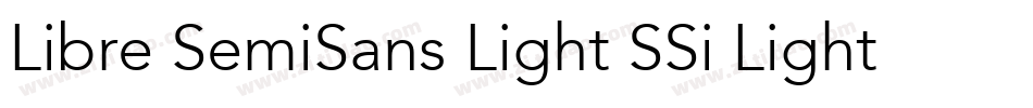 Libre SemiSans Light SSi Light字体转换